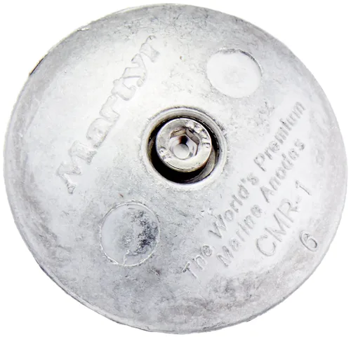 Martyr Ánodos, CMR01AL, timón de aluminio y ánodo de pestaña de ajuste (0.35 de alto x 1.87 de diámetro exterior x 0.20 de diámetro interior) -