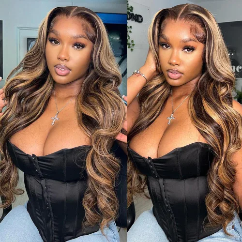 Miniatura 12 de Peluca Rubia Miel Cabello Humano Body Wave 13x6 Encaje Frontal Pelucas de Cabello Humano Para Mujeres Negras 22 Pulgadas