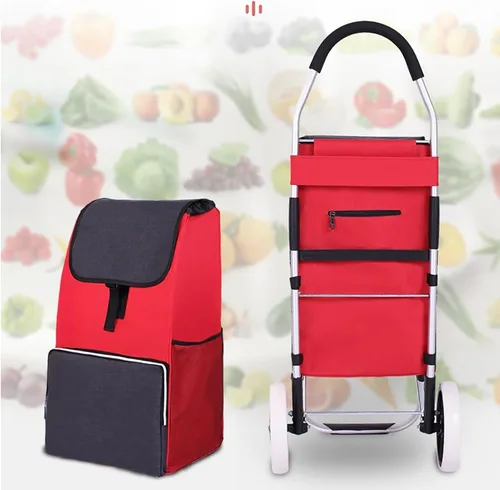 Miniatura 3 de Bolsa de repuesto para carrito de compras, bolsa de repuesto impermeable con bolsillos laterales y bolsillo frontal, para marco de aleación
