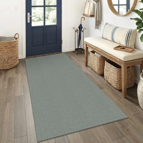 Miniatura 67 de EARTHALL Alfombra pequeña de 2 x 3 pies, lavable para entrada, antideslizante, trenzada, alfombra para puerta interior y exterior, alfombra tejida