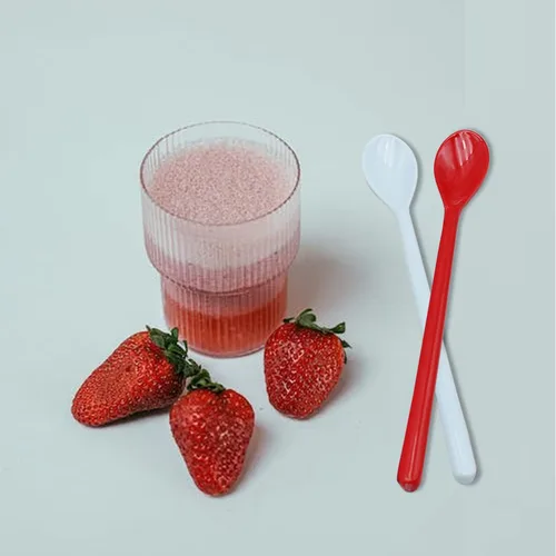 Miniatura 5 de Juego de 8 cucharas mezcladoras largas de melamina, cuchara de café con leche colorida, cuchara de helado de postre, cucharas de cóctel para postre