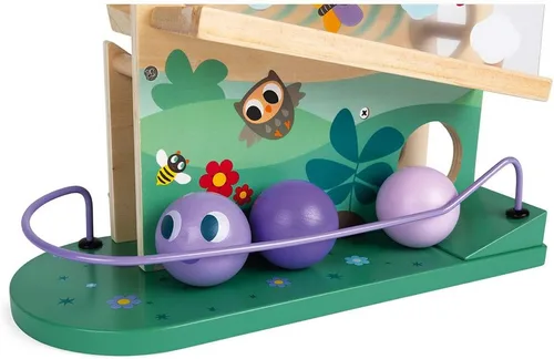 Miniatura 7 de Janod Pista de bolas de oruga de madera, a partir de 12 meses, J08055