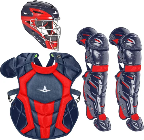 Miniatura 17 de All-Star Eje S7 de 9 a 16 años – Kit de equipo de captura de béisbol (incluye casco, protector de pecho, protectores de piernas), cumple con NOCSAE