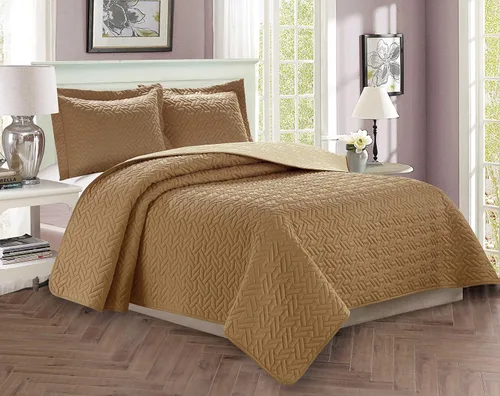 Miniatura 12 de Elegant Comfort Juego de colcha de lujo de 3 piezas, diseño majestuoso, acolchado con fundas de almohada, peso pesado para todas las estaciones