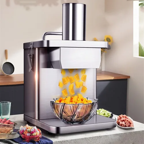 Cortador de verduras, cortador eléctrico comercial de cebolla para alimentos, cortador de frutas y verduras, con moldes de corte en dados de