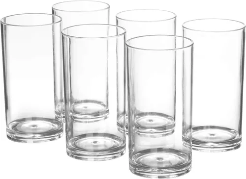 Miniatura 9 de AOYITE Vasos de plástico de 18 onzas para jugo de agua, aptos para lavavajillas, sin BPA, juego de 6 vasos de alta calidad