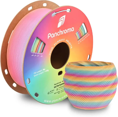 Miniatura 24 de Panchroma - Filamento de impresión 3D de ácido poliláctico (PLA) en degradado de Halloween, naranja, amarillo y magenta, 0.069 in, carrete de 2.2