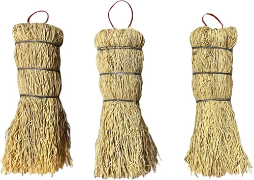 Coladera Juego de 3 cepillos limpiadores de platos de fibra natural, escobetas mexicanos, molcajete con colgadores, cepillos de limpieza sostenible