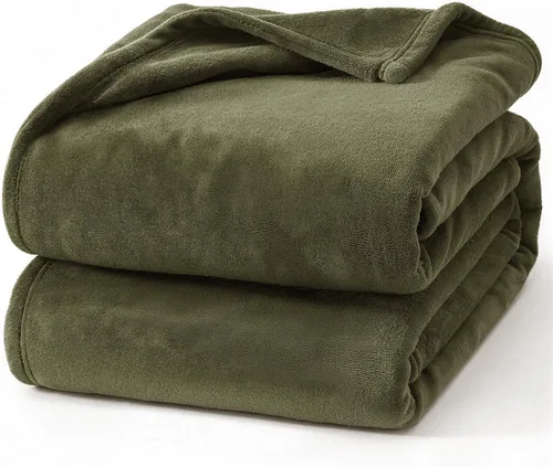 Miniatura 27 de Hansleep Manta de forro polar para sofá beige, súper suave manta de franela esponjosa y acogedora para todas las estaciones, beige, manta de 50x60