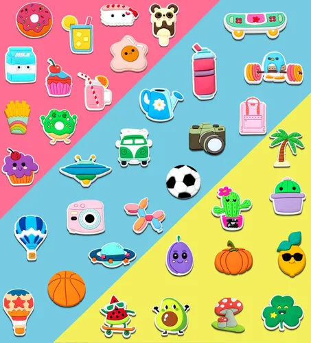 Miniatura 5 de 30, 50, 100 piezas de dijes para zapatos para niñas, lindos dijes de decoración de zapatos para niños, Kawaii no aleatorios, diferentes zapatos