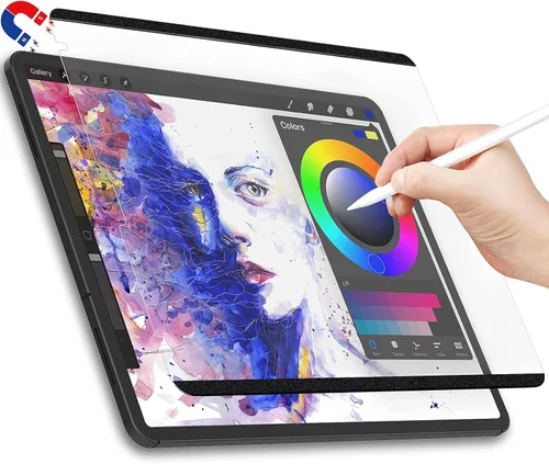 Miniatura 9 de Protector de pantalla de papel, 11 pulgadas, protector de pantalla magnético mate para iPad Air6/7 2024/2025, antirreflejo, desmontable