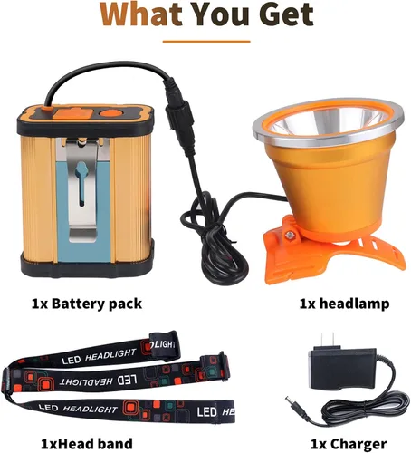 Miniatura 5 de Linterna de cabeza LED recargable súper brillante – Linterna de cabeza portátil impermeable de alta potencia, 3 modos de iluminación ajustables