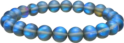 Miniatura 252 de Amazing Gemstone Pulsera de cristal para mujeres y hombres, pulsera de cristal curativo de protección, pulsera elástica con cuentas de piedras