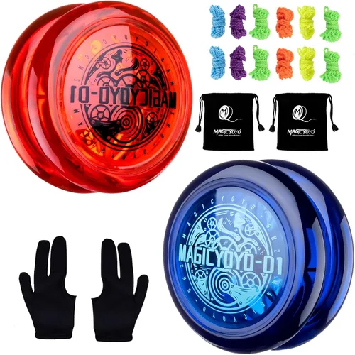 Miniatura 10 de Looping Yoyo D1 Responsive YoYo para niños principiantes, Yo Yo Yo de 2A Loop Yo-Yo Starter Yo-Yo Easy to Play Trucos de cuerda básicos (rojo)