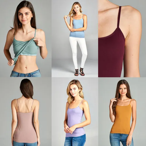 Miniatura 5 de Emmalise - Blusa de tirantes con brasier integrado para mujer