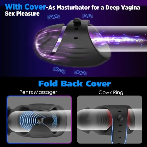 Miniatura 4 de Masturbador vibrador masculino ajustable, juguetes sexuales para hombres y adultos, 3 en 1, manos libres, juguete sexual para hombres, estimulador