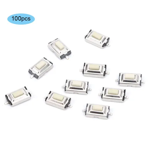 Miniatura 4 de Interruptor de botón táctil momentáneo, 100 interruptores de botón táctil de 0.118 x 0.236 x 0.098 in de alta sensibilidad de respuesta rápida Micro