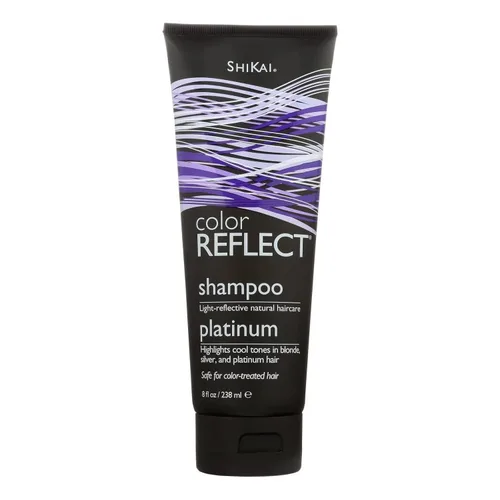 Shikai Color Reflect Platinum Shampoo (8 onzas, paquete de 2) | Destaca tonos fríos en cabello rubio, gris y platino | Limpiador suave que deja el