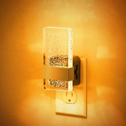 Miniatura 15 de JandCase Luces nocturnas enchufables a la pared, sensor de atardecer a amanecer, LED blanco suave de 3000 K, diseño acrílico, brillo ajustable de 0