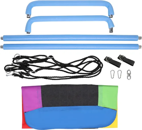 Miniatura 5 de Sorbus Columpio de platillo de 60 pulgadas para niños, plataforma grande de 700 libras, cuerda ajustable y asiento duradero, red de trampolín
