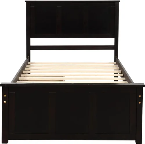 Miniatura 9 de Bellemave Cama individual con cajones, plataforma de madera con cabecero y estribo, cama capitán de madera para niños, niñas, niños, adolescentes