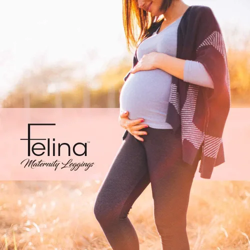 Miniatura 5 de Felina Leggings de maternidad suaves y aterciopelados para mujer, pantalones de yoga para mujer, ropa de maternidad (paquete de 2)