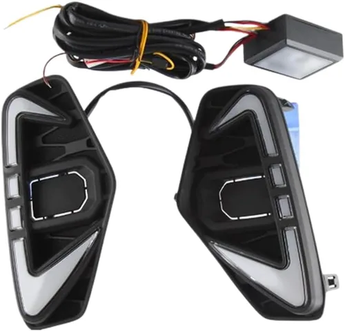 Miniatura 8 de Riloer DRL Luz de circulación diurna con cable, luz antiniebla LED ámbar blanco, señal de giro, 2021 2022 compatible con Nissan Navara NP300