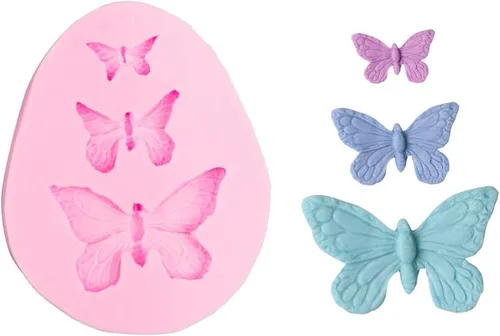 Miniatura 4 de 4 moldes de mariposa de silicona, mini molde de chocolate de mariposa, moldes para fondant, moldes para hornear, moldes para hornear, arcilla