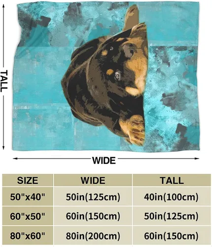 Miniatura 3 de HAZIMCS Manta de franela de felpa de vellón, bonito diseño de animales perezosos de granja y cachorros Rottweiler para sillón reclinable