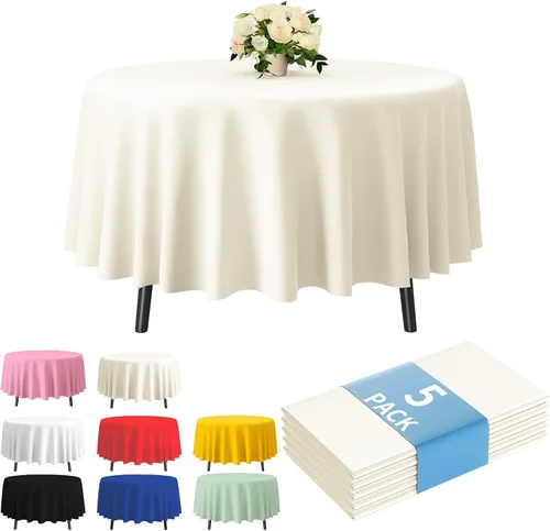 Miniatura 34 de Fixwal Mantel de plástico negro desechable de 54 x 108 pulgadas, mantel rectangular impermeable, paquete de 5 para graduación, decoración de fiesta