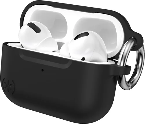 Miniatura 6 de Speck Funda AirPods Pro para Apple AirPods Pro de 1ª generación y AirPods Pro de 2ª generación, revestimiento suave al tacto duradero con accesorio