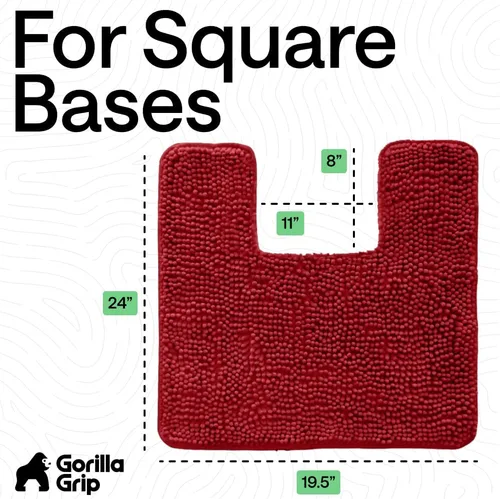 Miniatura 430 de Gorilla Grip - Tapete de baño de felpilla gruesa, suave y absorbente, secado rápido, de microfibra, con reverso de caucho, para piso de ducha, Nube
