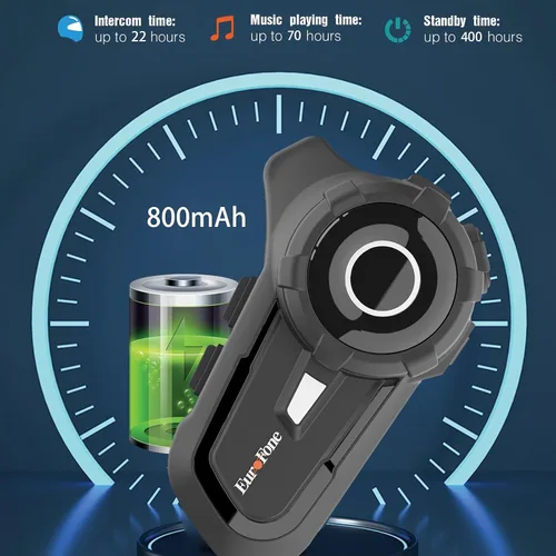 Miniatura 5 de Auriculares Bluetooth para casco S2, 2,624.7 ft, 2 conductores, auriculares de intercomunicación con auriculares de intercomunicación con sonido CVC