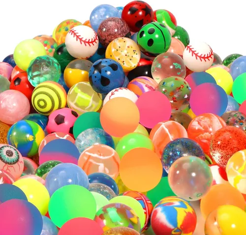 Miniatura 10 de Pllieay 1000 bolas hinchables a granel, 0.787 in/0.78 pulgadas, varios estilos, bolas hinchables mixtas, pequeñas bolas de goma para regalos