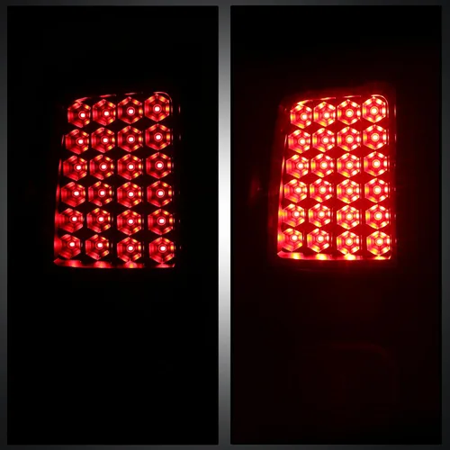 Miniatura 5 de KUAFU Par de luces traseras compatibles con Toyota Tundra Pickup 2007-2013, conjunto de lámpara trasera de freno trasero de plástico para el lado