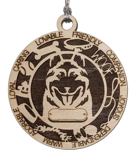 Miniatura 88 de Adorno de Navidad personalizado de madera para perro de 3 pulgadas, nombre y texto personalizables, hecho a mano en Estados Unidos, diseño de corte