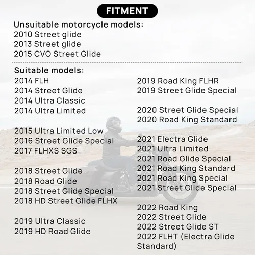Miniatura 2 de psler - Deflector de viento de árbol triple inferior, cubierta de horquilla delantera para motocicleta Touring Electra Street Road Glide Road King