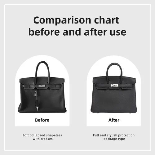 Miniatura 4 de DGAZ Organizador de bolso, sedoso y suave, seda, bolso de mano de lujo en moldeadores de bolsa, para mujer, se adapta a bolsas Birkin 25303540