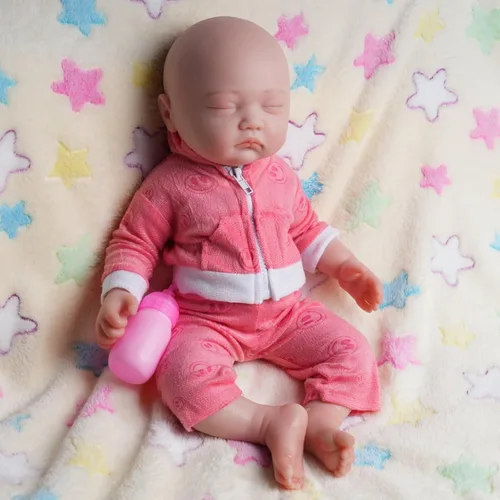 Miniatura 4 de Muñecas de bebé Reborn de 17.55" no son muñecas de vinilo, muñeca de recién nacido realista de silicona suave muñecas de bebé recién nacidas