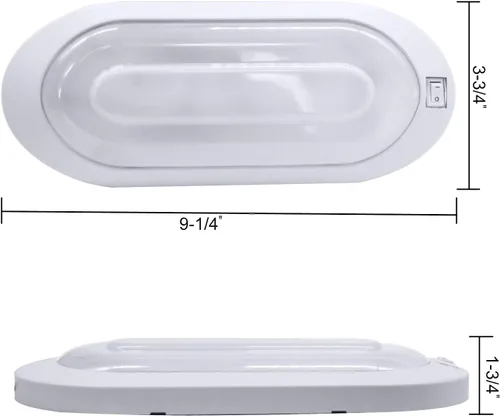 Miniatura 4 de Facon - Juego de 2 accesorios de luz LED para RV de 12 V, luz de techo con interruptor - DDS01-008, luz interior de 12 voltios para autocaravanas
