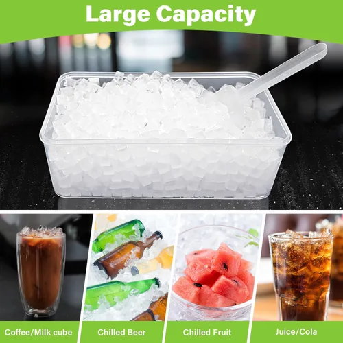 Miniatura 6 de Mini Ice Cube Tray for Freezer: FDDBI Small Ice Trays for Freezer with Bin - 117×4PCS Easy Release Nugget Ice Tray - Crushed Ice Tray with Container