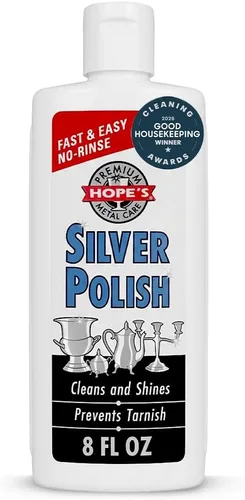 HOPE'S Pulidor y limpiador de plata, removedor de deslustre protector, inodoro, seguro y suave, fórmula sin enjuague, rápido y fácil, libre de