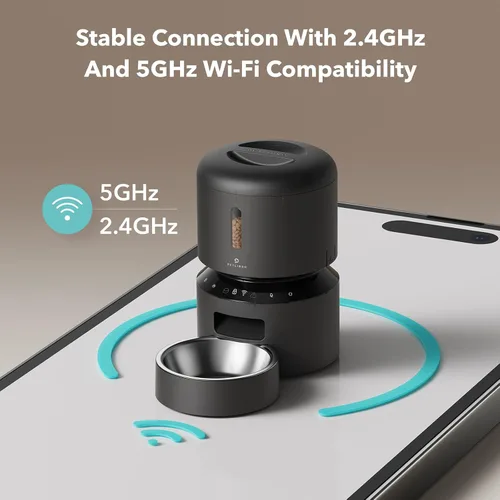 Miniatura 4 de PETLIBRO Comedero automático para gatos, comedero WiFi 5G para mascotas con preservación de frescura, comederos temporizados para gatos secos, hasta