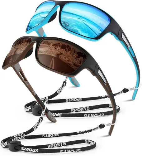 Miniatura 21 de WEAROYO - Gafas de sol polarizadas deportivas para hombres y mujeres, gafas de pesca y conducción rectangulares, protección UV400 Marco C