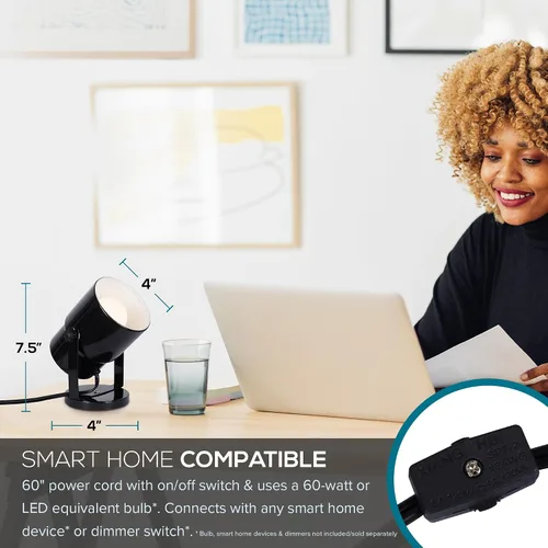 Miniatura 6 de Catalina Lighting Lámpara decorativa multiusos para escritorio, pared o oficina, sala de estar, dormitorio o dormitorio, compatible con hogar