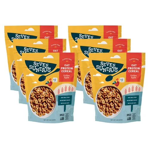 Miniatura 13 de Seven Sundays Cereal de Proteína de Avena, Maple Canela, Bolsa de 8 Oz (Paquete de 3), Sin Gluten, 5g de Proteína Reciclada, 0g de Azúcar Refinado