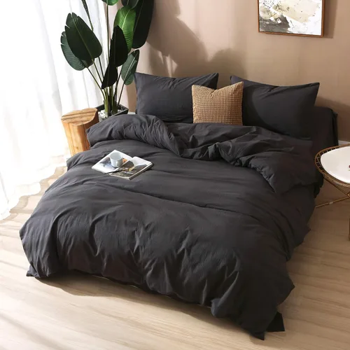 Miniatura 2 de F.Y.Dreams - Funda de edredón de 100 % algodón lavado para manta con peso, 48 x 72 pulgadas, con 8 lazos y cierre en el lado largo, color gris