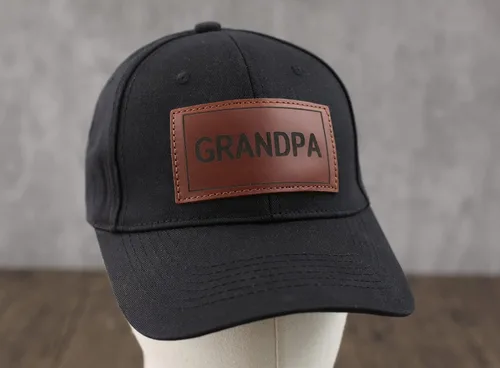 Miniatura 6 de Gorra de camionero para papá, gorra de béisbol, gorra de papá, gorra de cuero grabada con láser