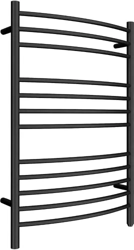 HEATGENE - Calentador de toallas de montaje en pared, enchufe/cableado eléctrico, estante de toallas calentado, 4 soportes, negro mate