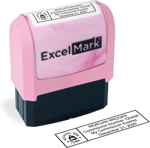 Miniatura 86 de ExcelMark Sello Notarial para los 50 Estados - Sello Oficial del Estado - Texas Negro